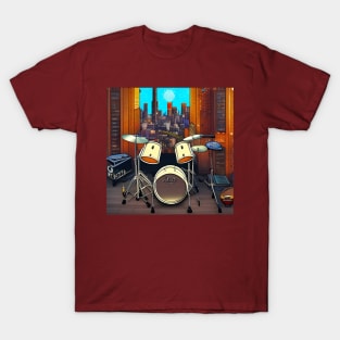 Rooftop Rock - AI Art T-Shirt